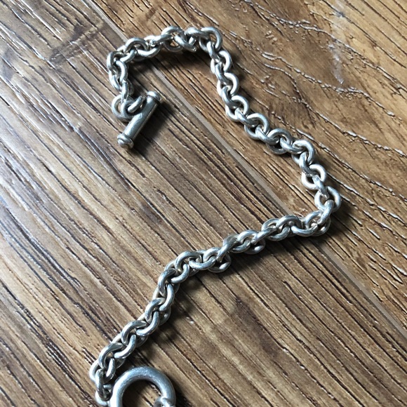 Vintage Sterling Silver Toggle Bracelet - Picture 9 of 13
